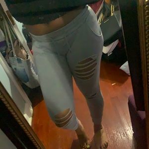 Grey Distressed Joggers